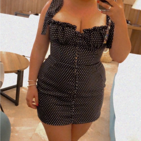 House of CB Paloma black & white polka dot dress - Picture 2 of 9